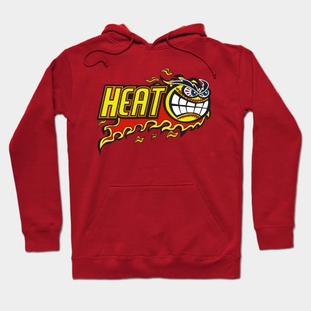 Heat Softball Logo Hoodie by DavesTees